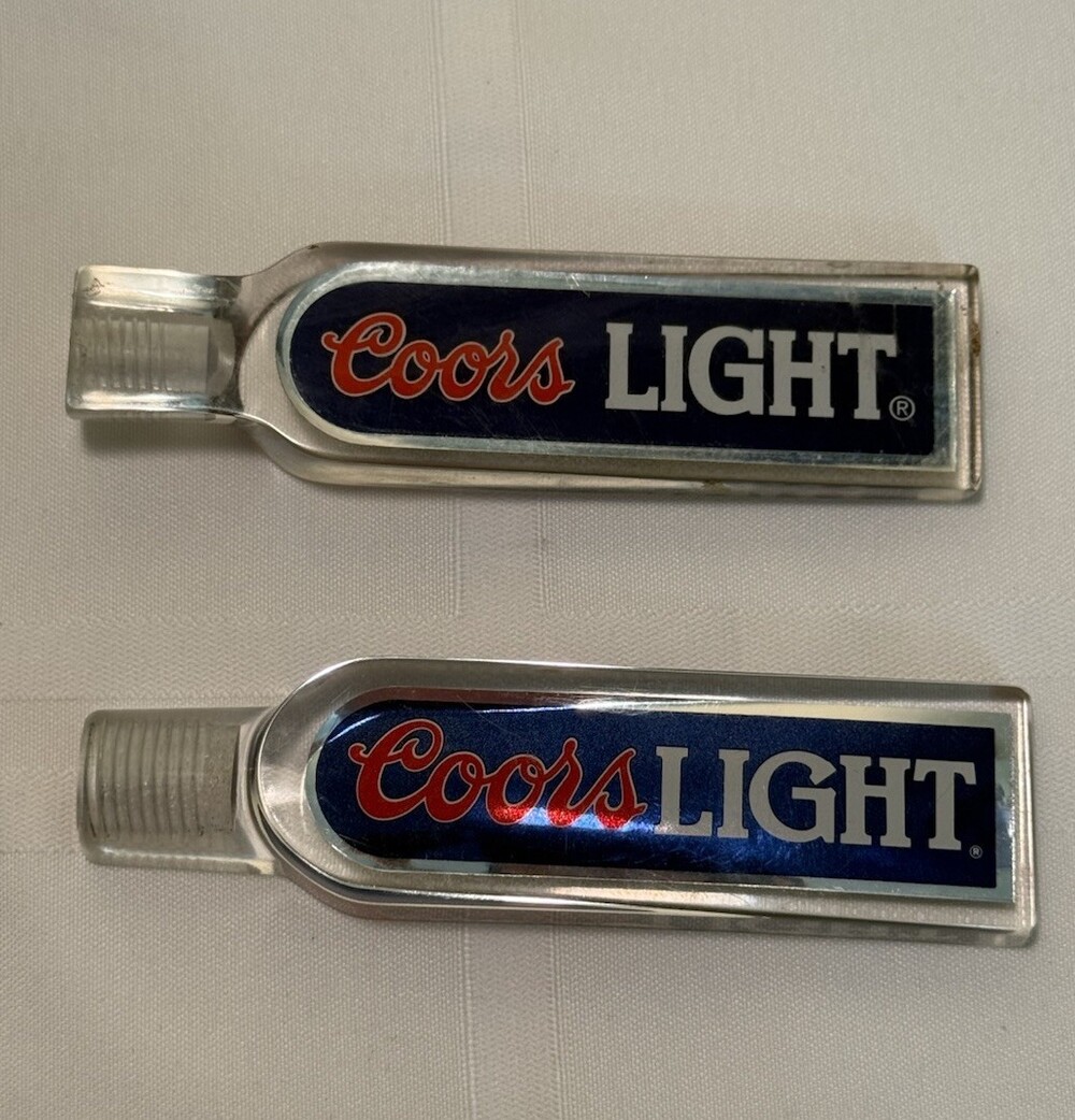 Coors Light Mini Shotgun Style Beer Tap Handle Keg Marker Lot Of 2